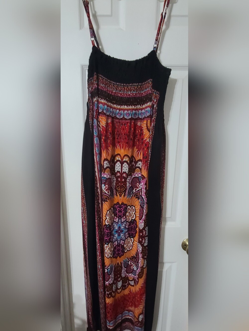 India Boutique Black Multi-Color Printed Maxi Dress